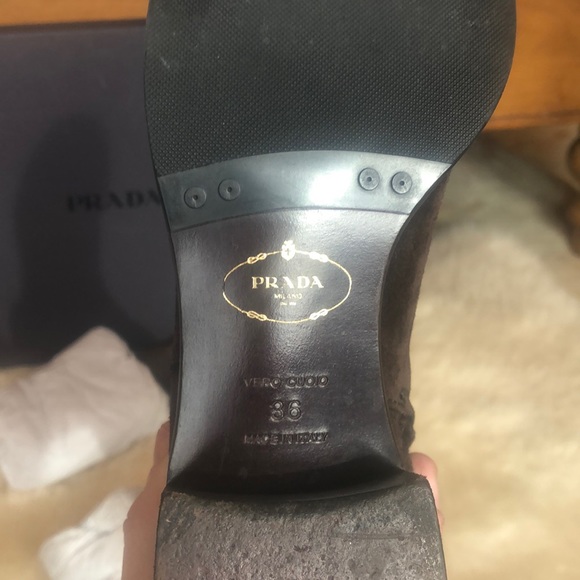♦️SOLD!♦️ Prada Suede Knee-high Boots - Picture 5 of 8